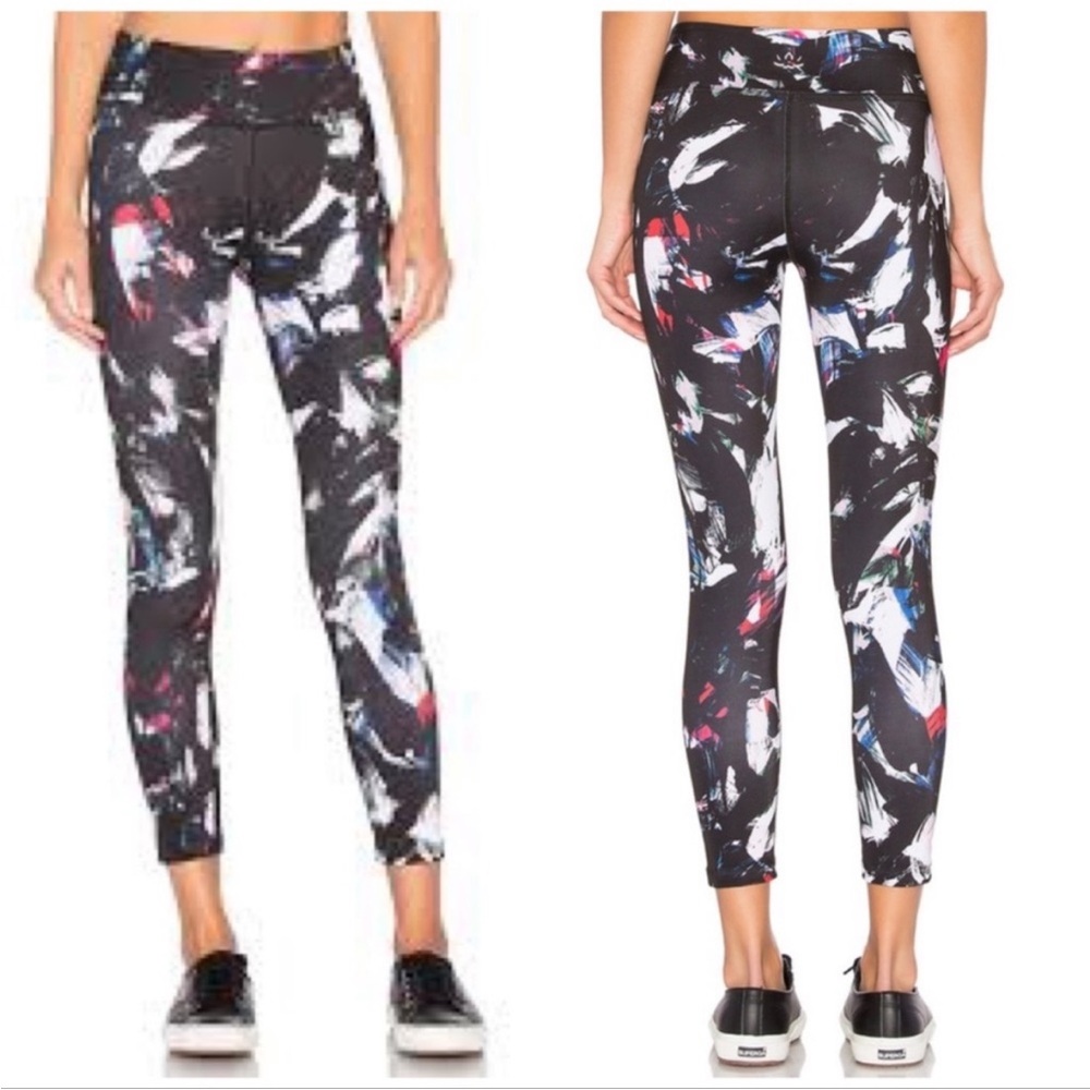 Beyond Yoga Leggings Lux Abstract Print Palette Knife Legging Pants XS - Picture 2 of 9
